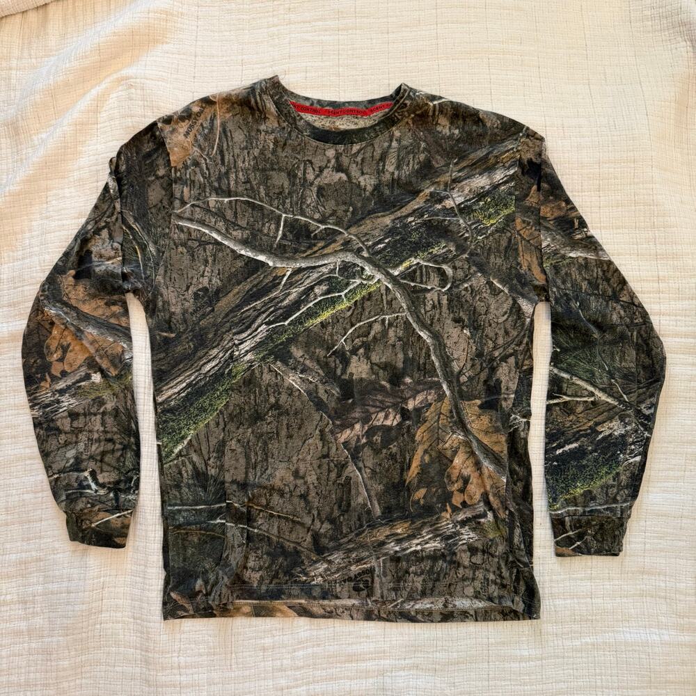 Mossy Oak Camo Long Sleeve Hunting Shirt Men's M Scent Control